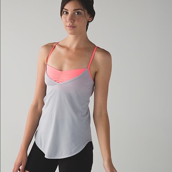 Lululemon silver roll out tank