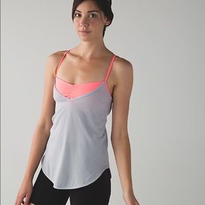 Lululemon silver roll out tank