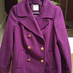 Old Navy purple peacoat