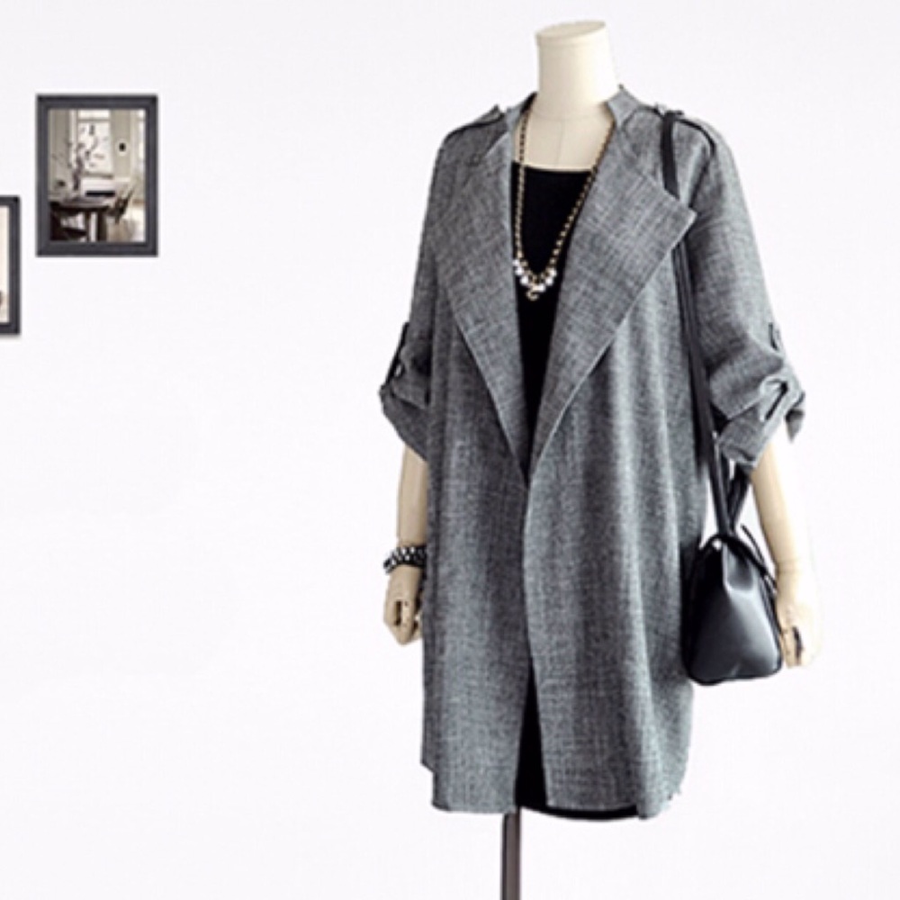 Last one size 16 Light weight Gray blazer coat - Picture 8 of 8