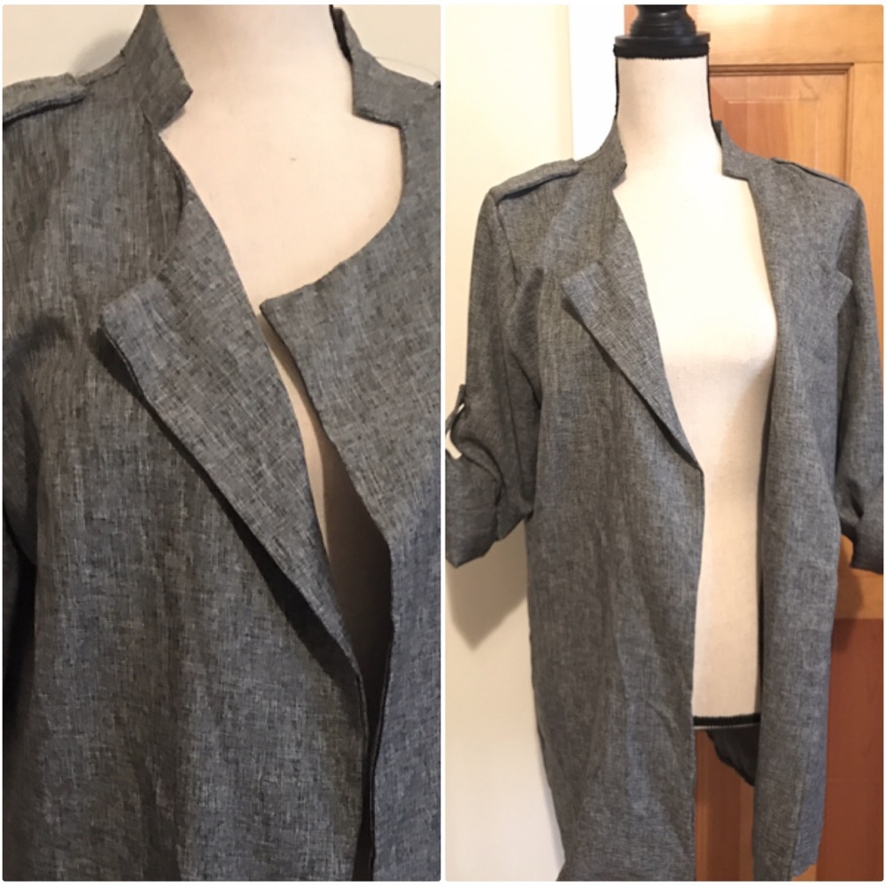 Last one size 16 Light weight Gray blazer coat - Picture 2 of 8