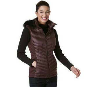 MICHAEL Michael Kors Plum Faux Fur Trimmed Vest