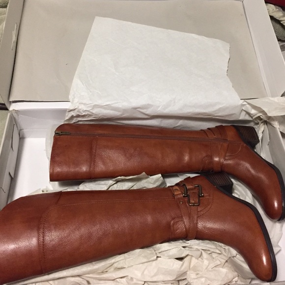 Marc Fisher Kacee round toe leather knee high boot - Picture 2 of 4