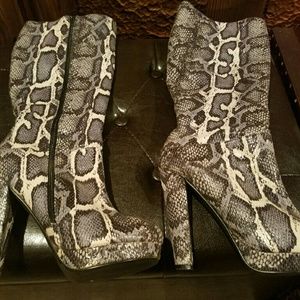 Lilianna Faux Snakeskin Boots