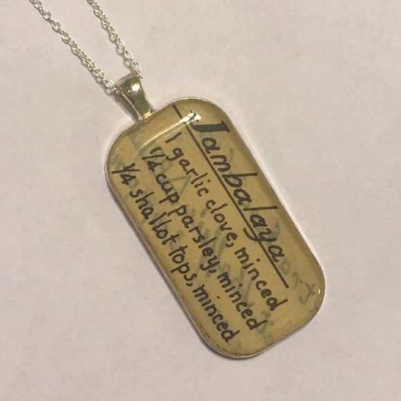 Jambalaya Recipe Necklace