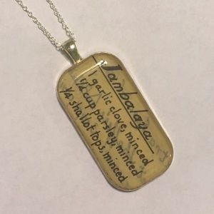 Jambalaya Recipe Necklace