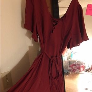 Light Maroon-colored Dress