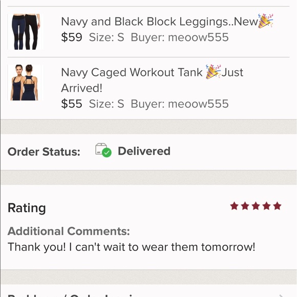 🏃‍♀️Navy and Black Block Leggings🌟 - Picture 3 of 3