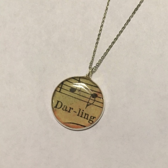 Darling Sheet Music Necklace