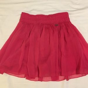Pink ruffle skirt