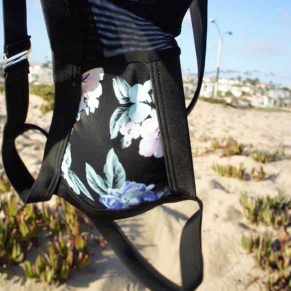 Black Urban Flora Bikini