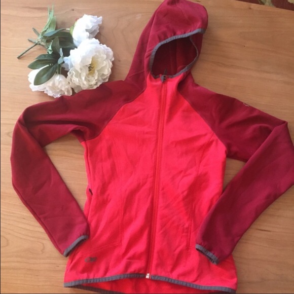 OR mid weight jacket with hood and thumbholes