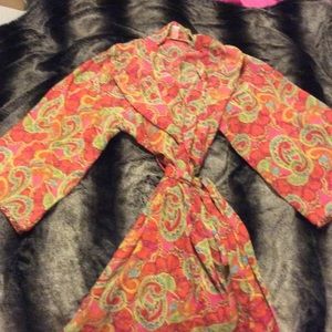 Luxury kimono sleeve Paisley robe