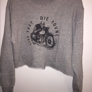 John Galt cropped Sweatshirt