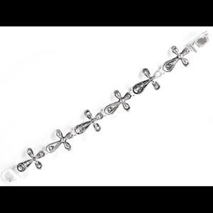 Clear Crystal and Crosses Classic designer brac...