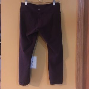 Lululemon wunder under leggings sz 8 purple/maroon