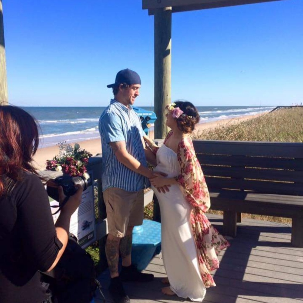 Maternity white boho dress - Picture 4 of 6