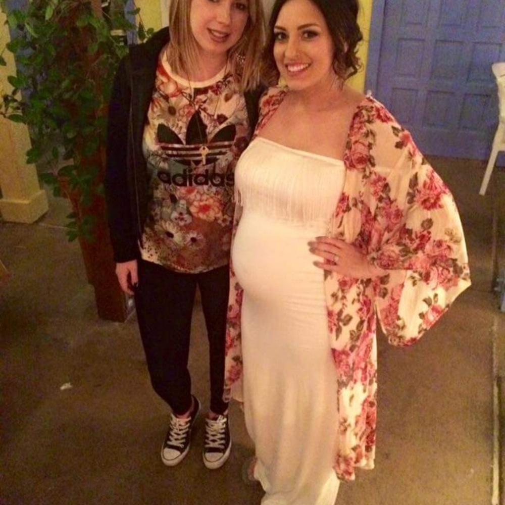 Maternity white boho dress - Picture 5 of 6