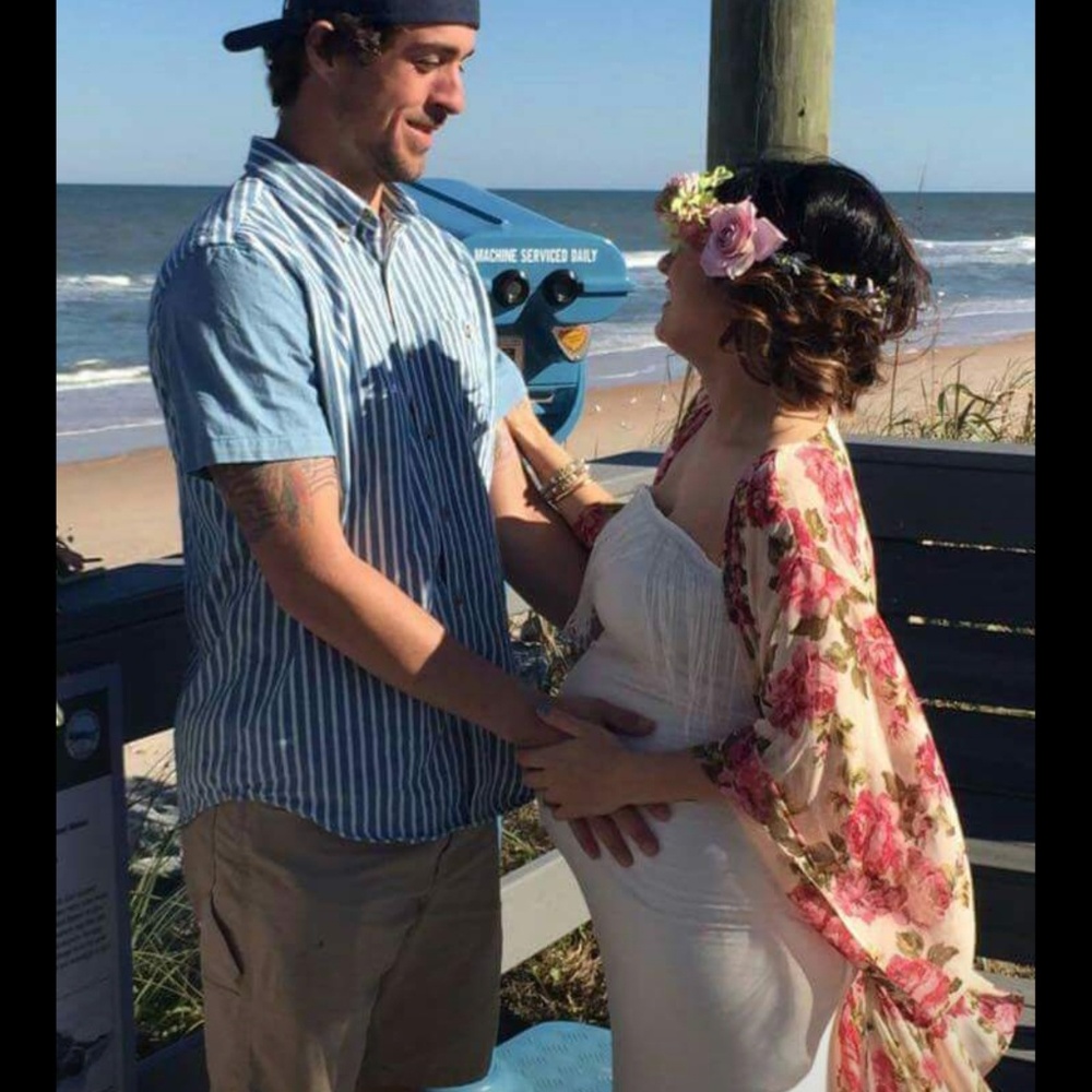 Maternity white boho dress - Picture 6 of 6