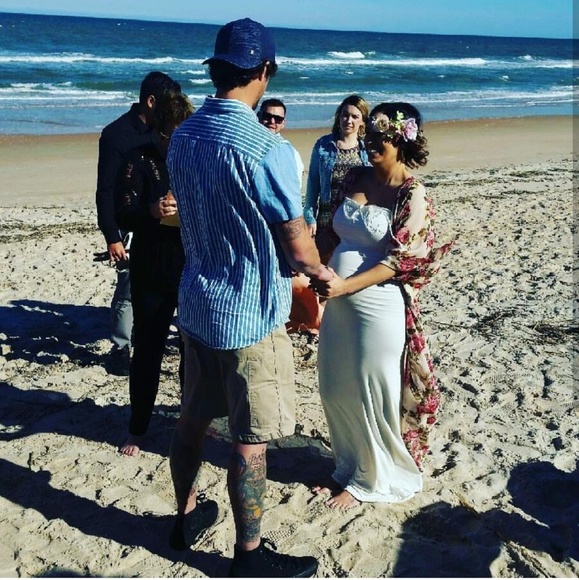 Maternity white boho dress - Picture 2 of 6