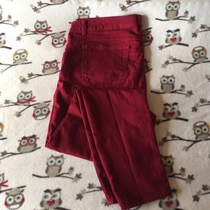 Maroon skinny jeans