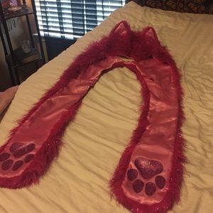Pink Glitter Wolf Spirithood