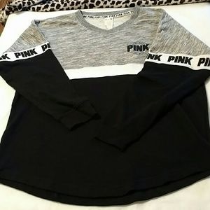 PINK MARLED GREY, Black and White Sweatshirt!!
