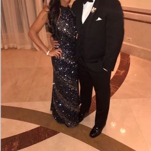 Dress the population sequin gown