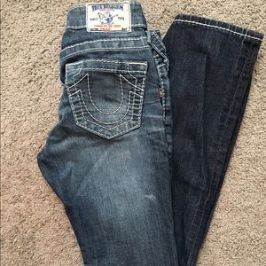 Deep blue and ash True Religion jeans