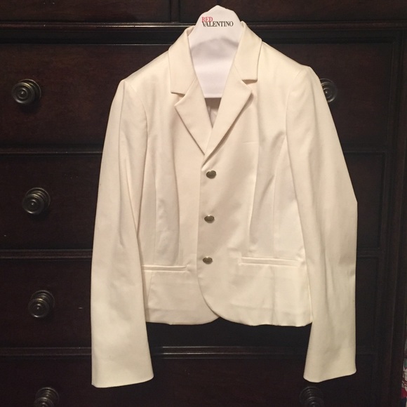 RED Valentino White Bow Back Blazer - Picture 1 of 4