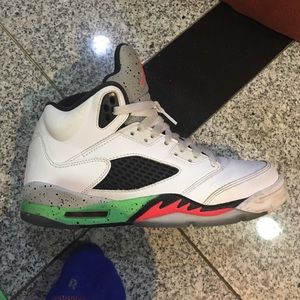 Air Jordan retro 5 pro stars "poison green"