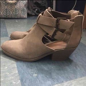 Tan Booties. Never worn.