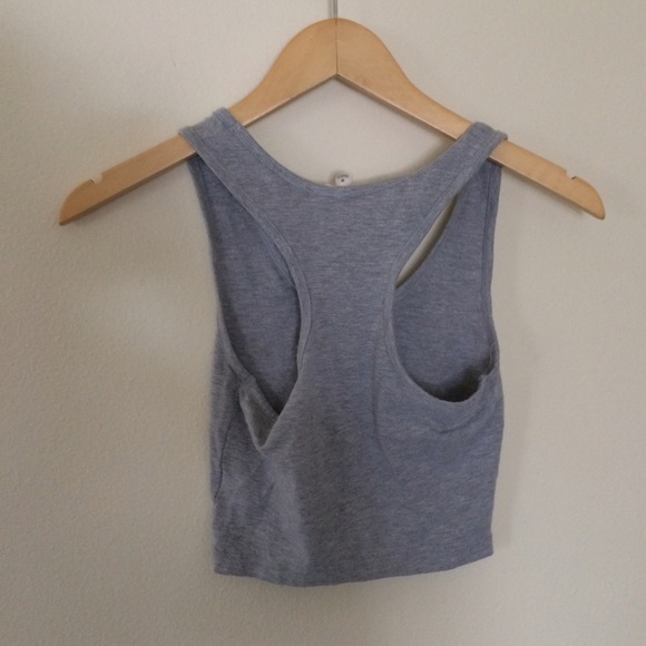 Gray Racerback Crop top - Picture 2 of 2