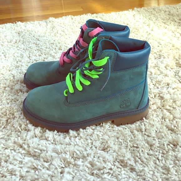 Badass blue timberland boots
