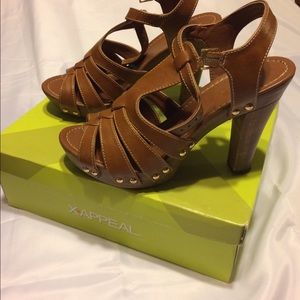 X Appeal brown high heel shoes