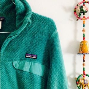 Turquoise Patagonia Full-Zip Fleece