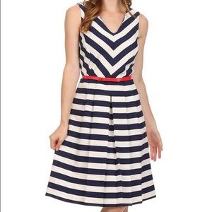 Striped Navy Blue Dress