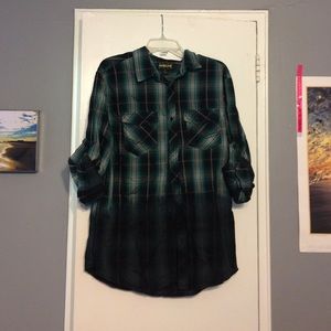 Green Plaid Helix Button Down
