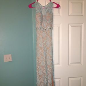 Light blue prom dress