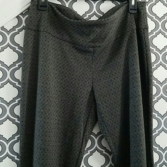 Dress leggings gray w/blk detail