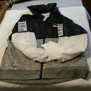 PINK ANORAK!! Black White Grey and Silver