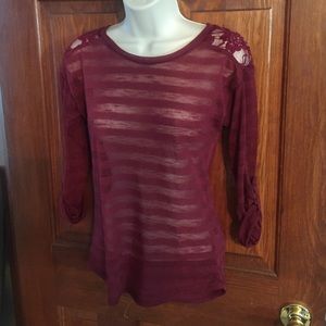 Almost famous maroon top