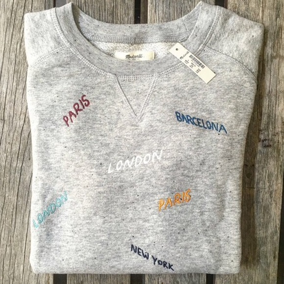 MADEWELL grey crew neck sweater