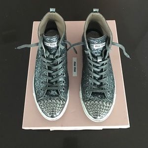Miu Miu Sparkle Sneakers 37.5