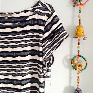 Black and White Striped Dress