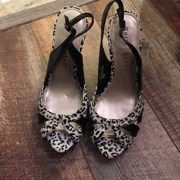 White House Black Market Shoes - White House Black Market Stilettos Leopard Print