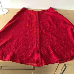 Red polka dot skirt