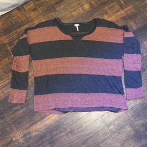Splendid Metallic Striped Sweater Splendid Metallic Striped Sweater