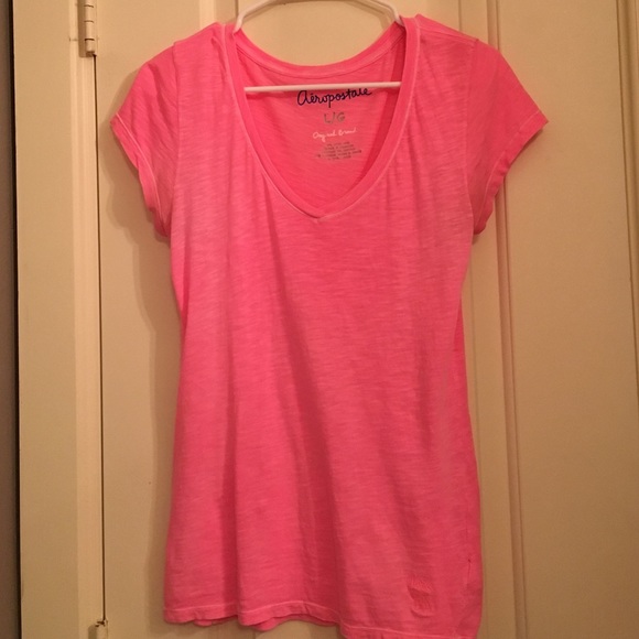 Neon Pink Aero V-Neck - Picture 1 of 1