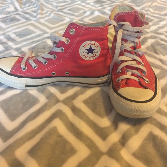 Hot Pink CONVERSE AllStar hightops 6 women